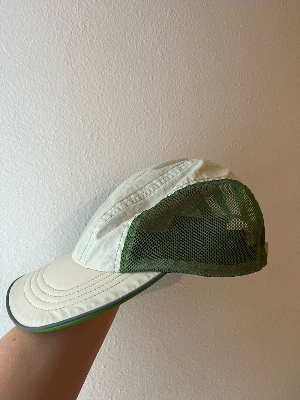 REI Kids Green Cream Mesh Cap Hat